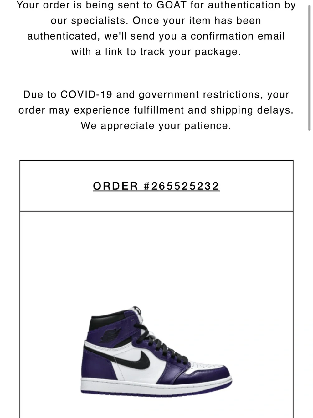 Mens Nike Air Jordan 1 Retro High OG Court Purple 2.0